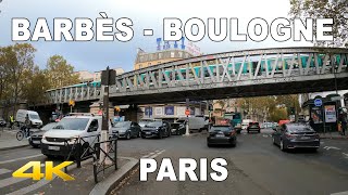 🇫🇷 DRIVE IN PARIS  De BARBES à BOULOGNE  France  4K [upl. by Carrelli]