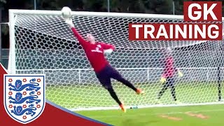 Triple shot stop amp diving saves  Hart Forster amp Heaton Euro 2016  Inside Training [upl. by Eeryt]