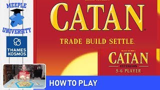 Catan Board Game Complete Rules plus 56 player expansion  How to Play CONCISE rules👍 [upl. by La Verne]