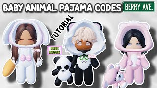 HOW TO BECOME A CUTE BABY  BABY ANIMAL PAJAMA CODES FOR BERRY AVENUE AND BLOXBURG TUTORIAL 2023 👶 [upl. by Drofniw]