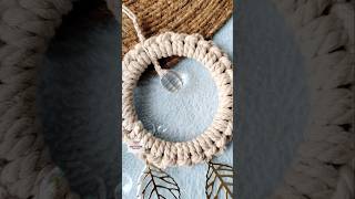 Easy Macrame Suncatcher  Car Hanging  suncatchers shorts ytshorts macrametutorial diffusers [upl. by Airolg557]