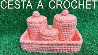 PASO A PASO PARA TEJER CANASTA A CROCHET [upl. by Jack]