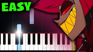 Stayed Gone Hazbin Hotel  EASY Piano Tutorial [upl. by Edholm766]