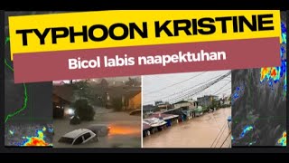 Rehiyon ng Bicol labis na naapektuhan ng TYPHOON KRISTINE [upl. by Assereht]