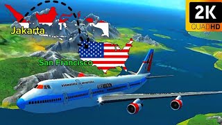 Flight Sim 2018 Gameplay 2⚡ Boeing 747 quot CGK Jakarta to SFO San Francisco quot⚡ H I F Aviation [upl. by Delaney]