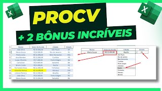 Como fazer procv no excel 2 Bônus Extras [upl. by Ule116]