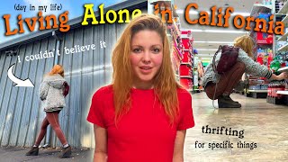 Living Alone in California  thrifting adventure my neighbor got arrested a shocking discovery [upl. by Ahsiekim]