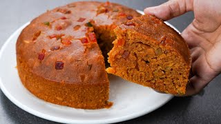 No Egg Christmas Suji Fruits Cake Recipe  Delicious amp Easy To Make  Semolina Fruits Cake  No Oven [upl. by Swen]