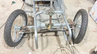 Homemade electric car from motorbike wheel part 4 [upl. by Eimyaj]