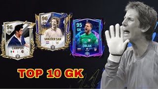 BEST GOALKEEPERS AFTER NEW UPDATE TOP 10 GK IN FC MOBILE 24 [upl. by Todhunter]