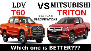 ALL NEW LDV T60 Vs ALL NEW Mitsubishi TRITON  Which one is better [upl. by Ihn177]