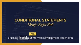 Crushing Codecademy PRO WEB DEVELOPMENT career path Challenge  Magic Eight Ball [upl. by Odilo]