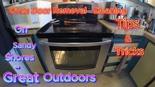 Oven Door Removal  Cleaning tips [upl. by Ehgit570]