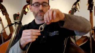 Upton Bass Gut String quotLoop Makingquot Demonstration [upl. by Ahsilrae]