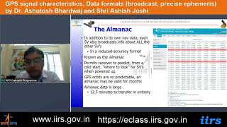 GPS signal characteristics Data formats broadcast precise ephemeris [upl. by Claudine]