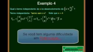 Matemática  Aula 29  Binômio de Newton  Parte 6 [upl. by Heyer]