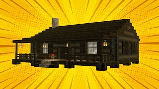 Minecraft How to Build a Log Cabin Tutorial [upl. by Ahsaten]