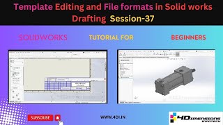 Solidworks How To Add Drawing Template  How to Edit and Customized Templates  Session  37 [upl. by Veda]