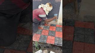 Paver Block fitting easy way diy [upl. by Armillia963]