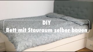 DIY Bett mit Stauraum selber bauen Maßgeschneidertes Bett für den Dachboden diy home bed [upl. by Barcroft]