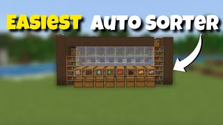 Minecraft EASIEST Auto Sorter TUTORIAL [upl. by Ahsit]