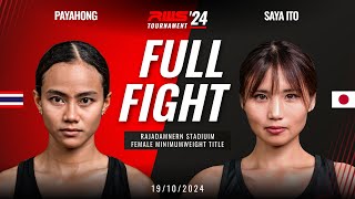 Full Fight l Payahong Banchamek vs Saya Ito I RWS [upl. by Auhsot]