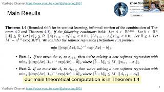 NeurIPS 2024 5mins video for The Closeness of InContext Learning and Weight Shifting for Softmax Re [upl. by Soinski696]