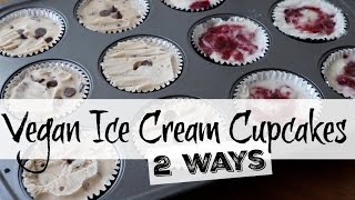 Vegan Ice Cream Cupcakes Recipe  Oreo Chocolate Caramel  Raspberry quotCheesecakequot Cupcakes [upl. by Nawotna449]