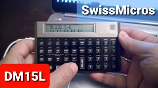 SwissMicros Calculator DM15L  HP15C Clone  Serial Console [upl. by Myke]