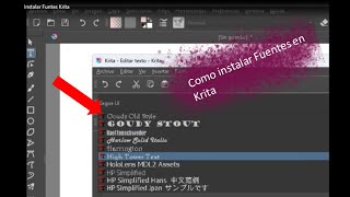 Instalar Fuentes en Krita [upl. by Ayahsal]