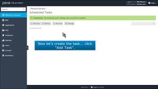 How to setup scheduled tasks in Plesk [upl. by Kania209]