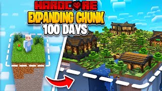 I Survived 100 Days on an EXPANDING CHUNK in Minecraft Hardcore [upl. by Hayyim482]