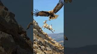 The Mountain King Goat Eagles Hunt shorts eagle nature tranding animals viralvideo ytshorts [upl. by Draneb]