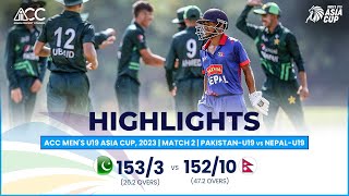 ACC Mens U19 Asia Cup  PakistanU19 vs NepalU19  Highlights [upl. by Hett]