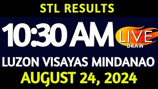 Stl Result Today 1030 am draw August 24 2024 Saturday Luzon Visayas and Mindanao Area LIVE [upl. by Boardman864]