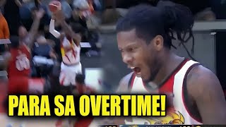 Cj Perez pinatahimik ang ginebra crowd BIG TIME 4POINT SHOT amp para sa overtime [upl. by Jenette]