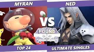 Pound 2022 Top 24  Myran Olimar Vs Ned Sephiroth SSBU Smash Ultimate Tournament [upl. by Fenwick]