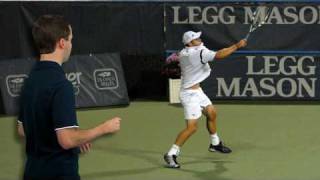 Tennis Lessons  Forehand Follow Through [upl. by Annodam]