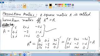 Hermitian and Skew Hermitian Matrices unit 1 [upl. by Zoarah18]