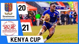 The BATTLE Of Rugby Fifteens NONDESCRIPTS vs STRATHMORE LEOS Kenya Cup Full Highlights [upl. by Joung]