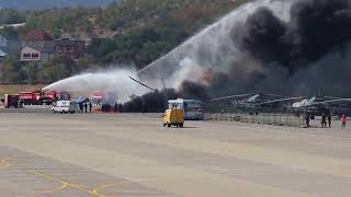 Mi8 helicopter crash after performing unusual landing [upl. by Anaer]