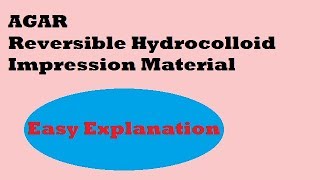 Reversible Hydrocolloid Impression material  Agar [upl. by Akym]