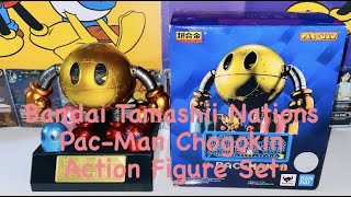 Bandai Tamashii Nations PacMan Chogokin Action Figure Set Review [upl. by Yuma61]