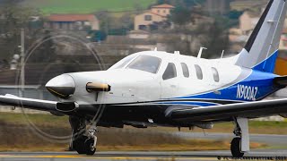 BRAND NEW TBM 900 N900AZ landing closeup startup takeoff at AlbiLe Séquestre LBILFCI [upl. by Sawtelle785]