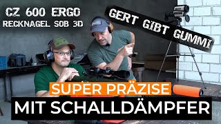 SUPER PRÄZISION MIT SCHALLDÄMPFER  Der Test mit der CZ 600 ERGO und Recknagel Schalldämpfer SOB3 [upl. by Joselyn893]