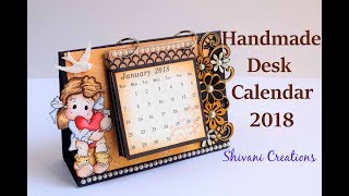 How to make Desk Calendar Handmade Calendar 2018 Quilled Desk Calendar for new YearDIY Calendar [upl. by Jemmy]