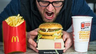 Challenging the FASTEST Grand Mac Meal Ever Eaten Matt Stonies under 1 Minute record [upl. by Areehs]