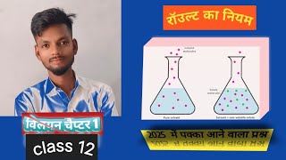 रॉउल्ट का नियम  Raults law class 12 विलयन chapter 1 in hindi board exam V imp [upl. by Halfdan629]