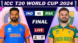 ICC T20 WORLD CUP 2024  INDIA vs SOUTH AFRICA FINAL LIVE COMMENTARY  IND vs SA LIVE [upl. by Eemak]