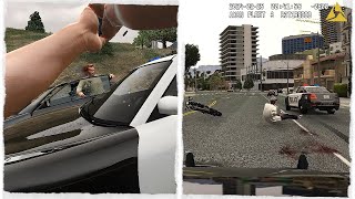 Bodycam amp Dashcam Crazy Moments Pursuits Shootouts Crashes in GTA 5 [upl. by Anelra61]